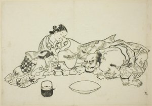 力量的考验》，12 幅版画系列中的第 9 幅 作者 奥村昌信