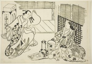 各种生活用品（Chodo zukushi），选自 "日本木偶剧的著名场景（Yamato irotake）"系列 作者 奥村昌信