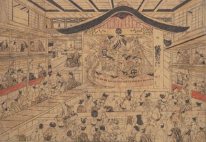 在剧院里。 作者 奥村昌信