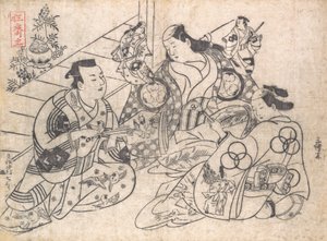 戏剧的场景，1710-13，1710-13。 作者 奥村昌信