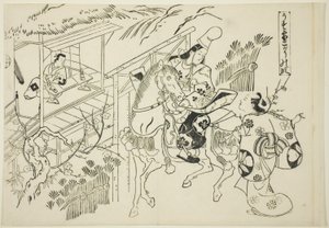 卯月："日本木偶剧中的著名场景（Yamato irotake）"系列中的 "Kogo 场景"（卯月 Kogo 之舞）。 作者 奥村昌信