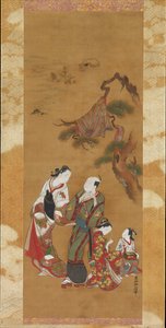 Yukihira和Suma的两个Brinemaidens，18世纪。 作者 奥村昌信