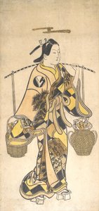 一个年轻人作为爱情预言的卖家，约1730年代，约1730年代。 作者 奥村敏信。