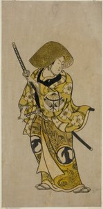 1731 年正月在中村剧场上演的话剧《名古屋京成福木》中饰演名古屋小山座的演员泽村龟三郎 作者 奥村俊信