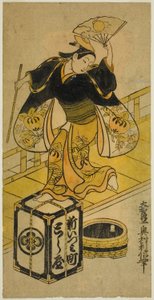 扮演 Ushiwaka 的年轻人 作者 奥村俊信