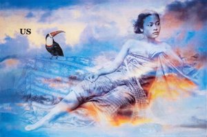 云中，2021 年（布面混合媒材） 作者 