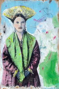 Damina russa , 2024 （木板上的混合材料） 作者 