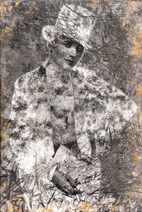 黄金，2022 年（木板上的混合媒介） 作者 