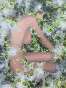 Nudo su polline，2021 年（混合媒介画布） 作者 