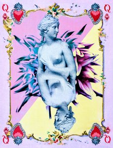 红心皇后》，2019 年（混合媒介画布） 作者 