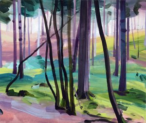Forêt26，2017（布面丙烯） 作者 奥利维尔·莫雷尔（Olivier Morel）