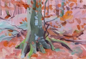 Forêt32，2018（布面丙烯） 作者 奥利维尔·莫雷尔（Olivier Morel）