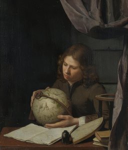 一位年轻的天文学家。约于1685年 作者 奥利维尔·范·杜伦