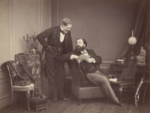 路易斯-罗伯特和奥莉姆-阿瓜多，约1860年。