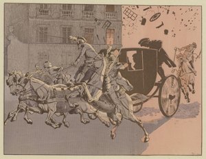 拿破仑在1800年12月24日巴黎Saint-Nicaise街的炸弹爆炸中逃脱了奇迹般的逃脱