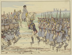 1814年3月16日，拿破仑在法国竞选团队的最后一支军队前往兰斯附近