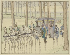 拿破仑会见奥地利大法官玛丽 - 路易斯，他必须结婚，1810年3月27日 作者 Onfray de Breville工作