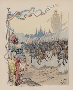 俄罗斯和法国，Hooray为法国！俄罗斯万岁 作者 Onfray de Breville工作