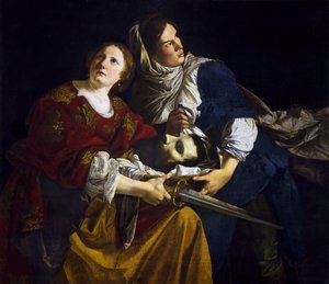 朱迪思和她的女仆与霍洛芬尼的头，约1610年。