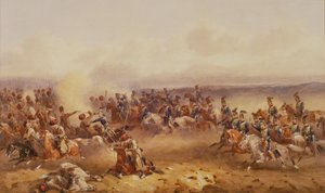 1855年8月16日，第十九次骑兵的中队在Tchernaya击败了俄国人，1890年