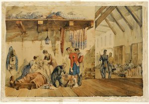 [Barrack] Scutari医院，1854年至1956年与高地团的护士和士兵一起出现的场景