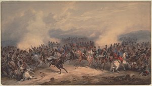 1855年8月16日在Chernaya河战役中的骑兵和沙瑟尔骑兵