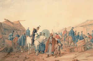 1854年，英国军队在巴拉克拉瓦港口的补给基地
