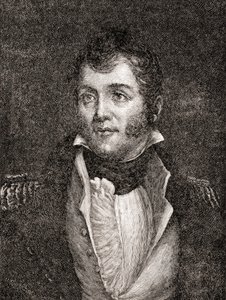 美国海军准将Oliver Hazard Perry，来自“我们国家的历史”，1905年出版（木版画）