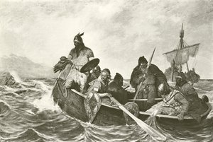 Leif Ericson离开Vineland海岸（凹版） 作者 奥斯卡·韦格兰
