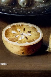 牡蛎和糕点静物画