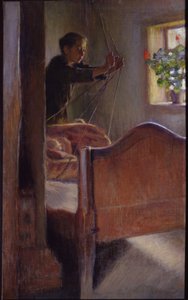 "Le berceau" Peinture de Osip Braz (1872-1936) 1894 年 奥德萨国立艺术博物馆