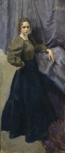画家Yelizaveta Martynova的肖像1868-1905年，1896年