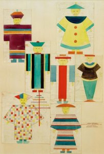 夜莺到7个小雕像 作者 奥斯卡·施勒默（Oskar Schlemmer）