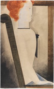 坐着的女人，1929年。 作者 奥斯卡·施勒默（Oskar Schlemmer）
