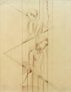 楼梯现场 作者 奥斯卡·施勒默（Oskar Schlemmer）