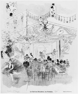 Decadents Cafe，16bis rue Fontaine，巴黎，1890年 作者 奥斯瓦尔德·海德布林克