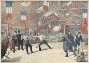 一场悲剧性的决斗：哈里·阿里斯先生的死亡，来自“Le Petit Journal”，1895年3月17日