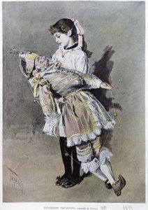 Childborn tenderness: girl and her puppet 作者 奥斯瓦尔多·托法尼（Oswaldo Tofani）