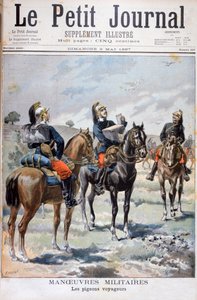 法国的军事演习：使用鸽系进行交流，1897年 作者 奥斯瓦尔多·托法尼（Oswaldo Tofani）