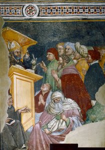 Detail of the preaching of Saint Augustine (fresco