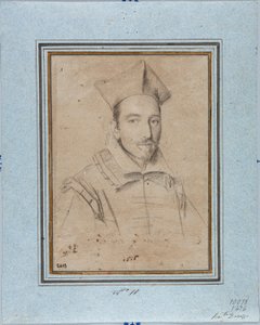 主教的肖像可能是红衣主教 Francesco Maria Bourbon Del Monte Santa Maria (1549-1627) 由 Ottavio Leoni (1578-1630) 绘制 1616 Genes, Musei di Strada Nuova, Fondo Disegni, inv 2418