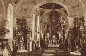教区教堂，Oberammergau，教堂的内部