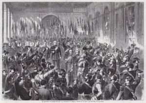 Proclamation of King Wilhelm I of Prussia as Emperor of Germany, Hall of Mirrors, Palais de Versailles, France 作者 奥托·埃德蒙·冈瑟（Otto Edmund Guenther）