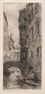 威尼斯蚀刻：威尼斯蓬皮斯托（Ponte del Pistor），1880年。