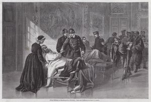 普鲁士国王威廉一世在法国凡尔赛宫会见受伤士兵，普法战争 作者 Otto Johann Heinrich Heyden