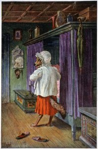 《祖母》中的狼伪装，c.1910（明信片）