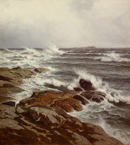 海岸部分（布面油画） 作者 奥托·路德维希·辛丁