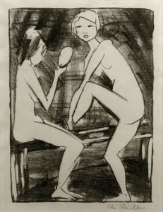 带手镜的两幅裸体画II