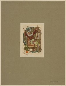 画架前的侏儒 作者 奥托·塞兹（Otto Seitz）