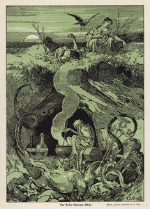 The Black Kitchen of Death (colour litho) 作者 奥托·塞兹（Otto Seitz）